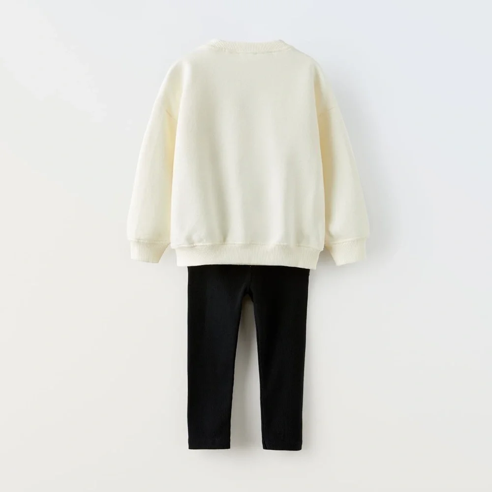 Zara Minnie Mouse Sweatshirt And Leggings Set